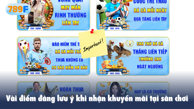 Vài điểm đáng lưu ý khi nhận khuyến mãi tại sân chơi